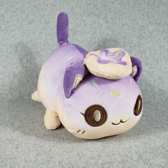 Other - Aphmau MeeMeows Donut Cat Plush 11" Purple Sprinkles Litter 1 Stuffed Animal